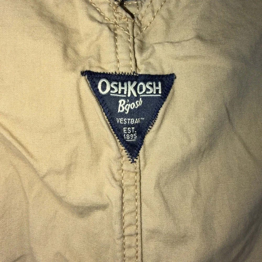 OshKosh Bgosh Kids 4T Tan Khaki Cotton Vestbak Bib Overalls 6Q593410